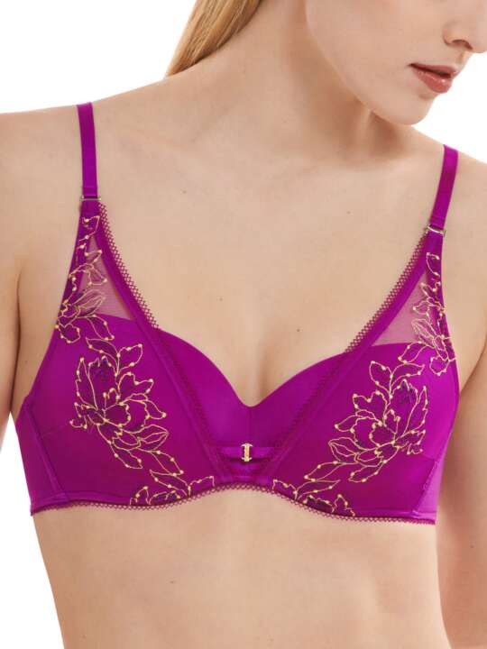 10334LI Soutien-gorge préformé multipositions Jive Lisca Violet face