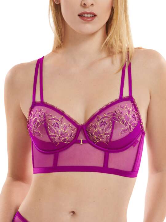 10336LI Soutien-gorge bustier armaturé Jive Lisca Violet face