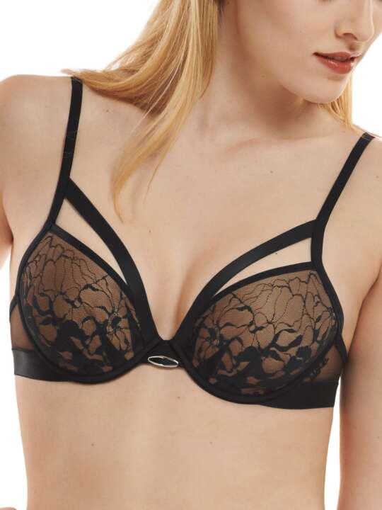 10340LI Soutien-gorge push-up Flamenco Lisca Noir face