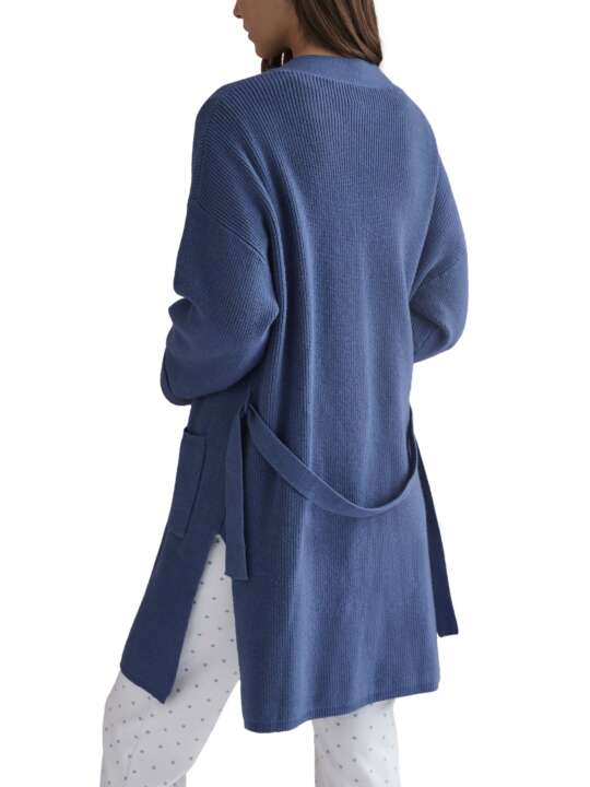 PC077SE Cardigan veste d'intérieur Complementos Selmark Bleu face