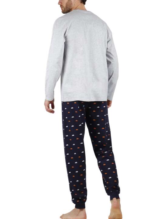 56573AD Pyjama tenue d'intérieur pantalon et haut Wide And Low Admas Gris face