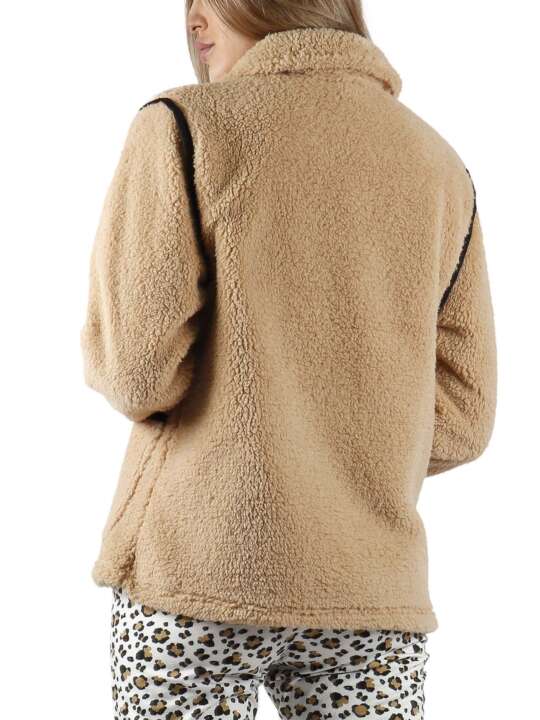 57525AD Veste d'intérieur Minnie Leopardo Disney Admas Marron face