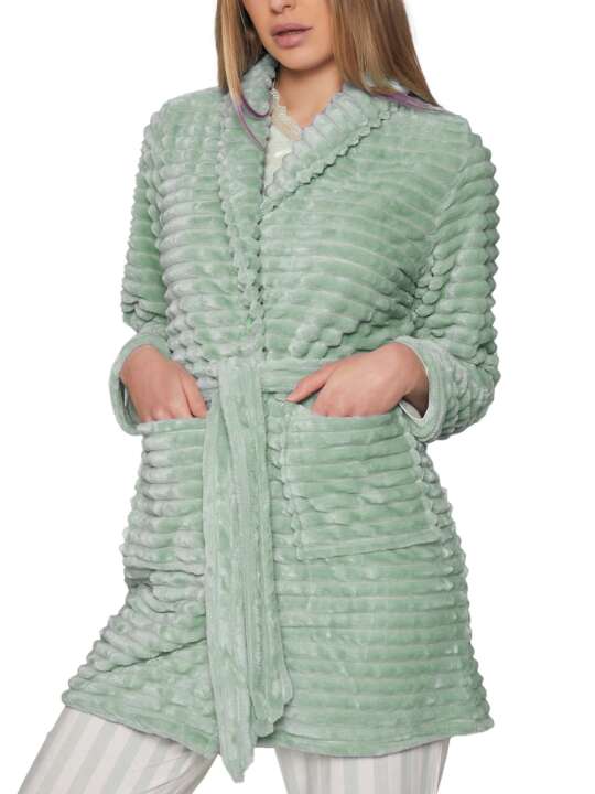57325AD Robe chambre Winter Paisley Admas Vert face