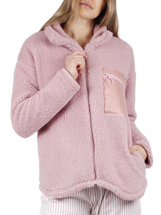 57541AD Veste d'intérieur Soft Home Admas Rose face