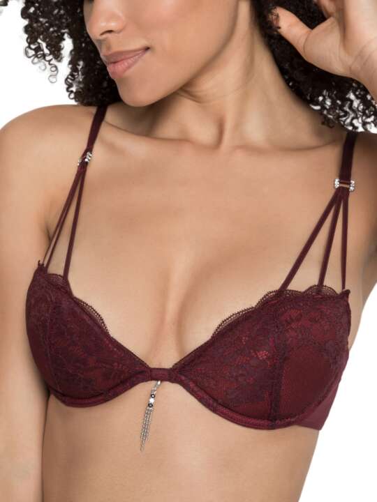 AK115PB Soutien-gorge push-up Temptation Lascana Bordeaux face