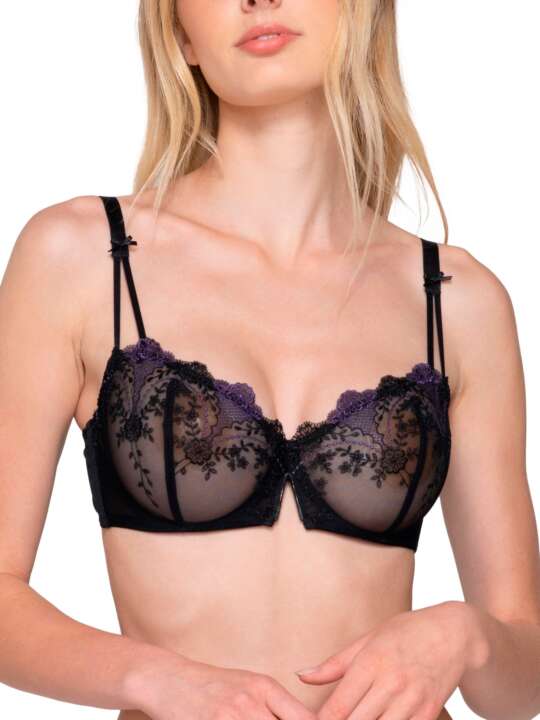 15222LU Soutien-gorge armaturé balconnet Ruby Luna Noir face