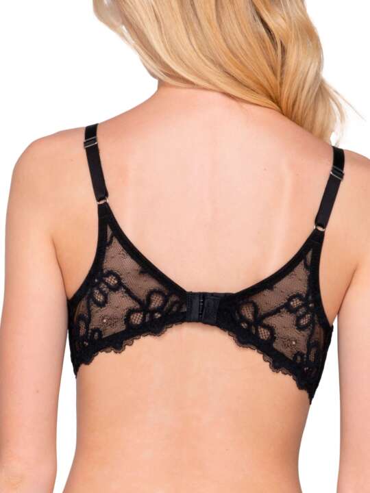 15242LU Underwired triangle bra Daisy Luna Black face