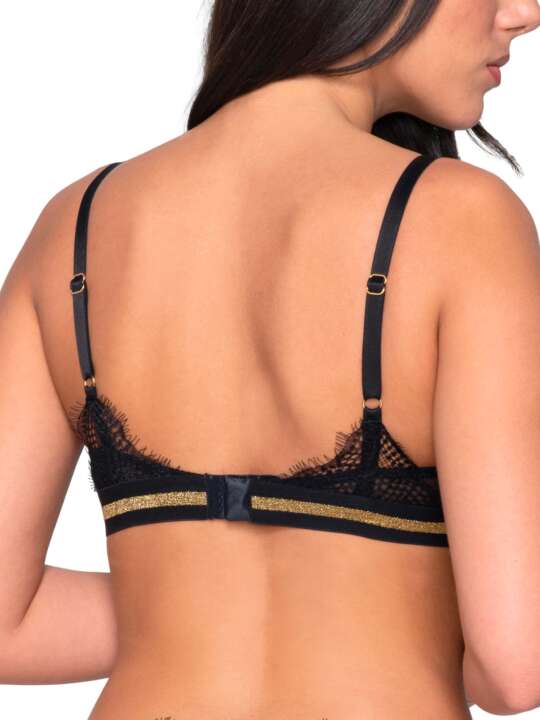 15251LU Soutien-gorge préformé triangle Cherry Luna Noir face