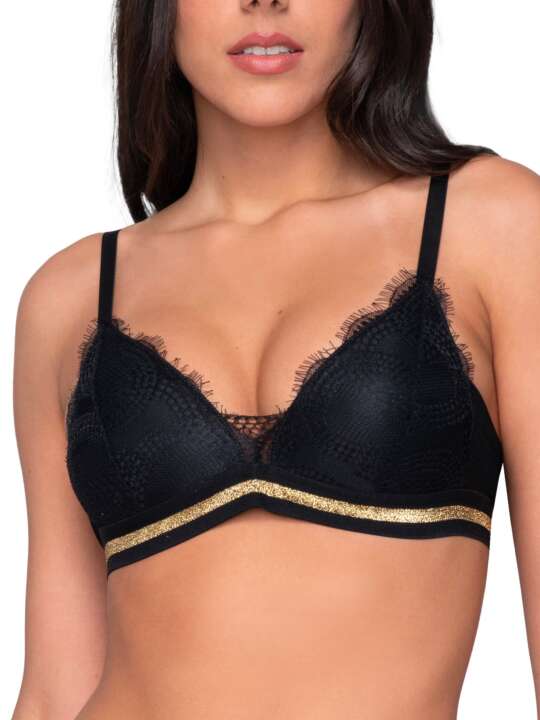 15251LU Soutien-gorge préformé triangle Cherry Luna Noir face