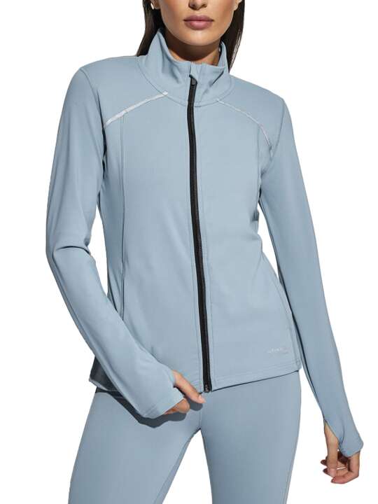 ST468SE Veste sport zippée manches longues Tech ST4 Selmark Vert face