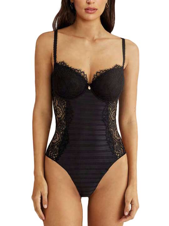 90852SE Body string Davinia Selmark Noir face