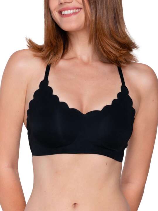 15102LU Bralette préformée sans armatures Every Wear Luna Splendida Noir face