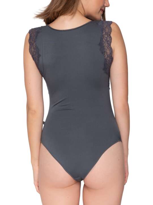 84503LU Sleeveless bodysuit Micro Touch Luna Splendida Grey face