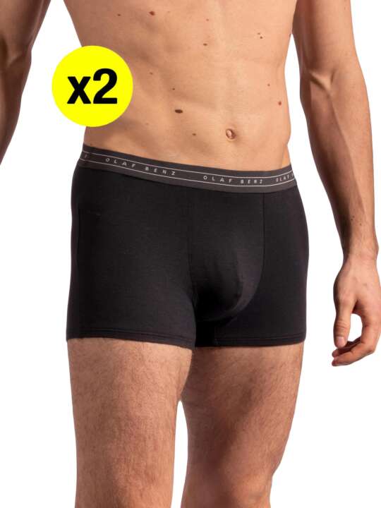101025O RED1010 Olaf Benz Boxer Pack x2 Black face
