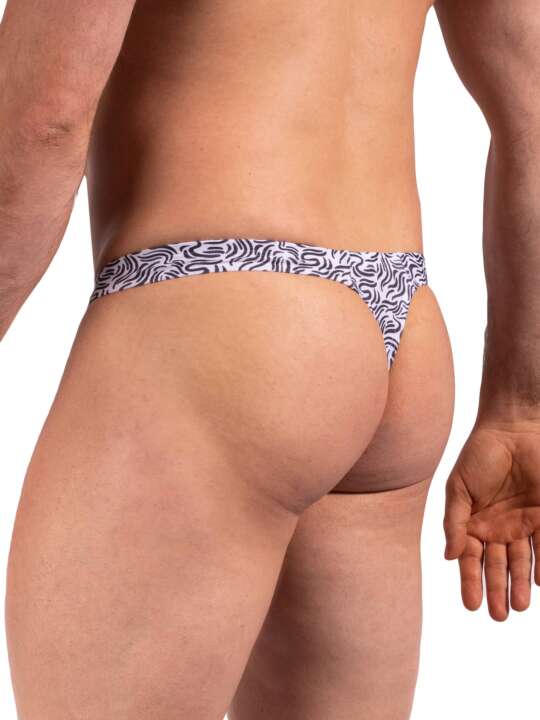 109142O Bathing Thong BLU2251 Olaf Benz Printed face