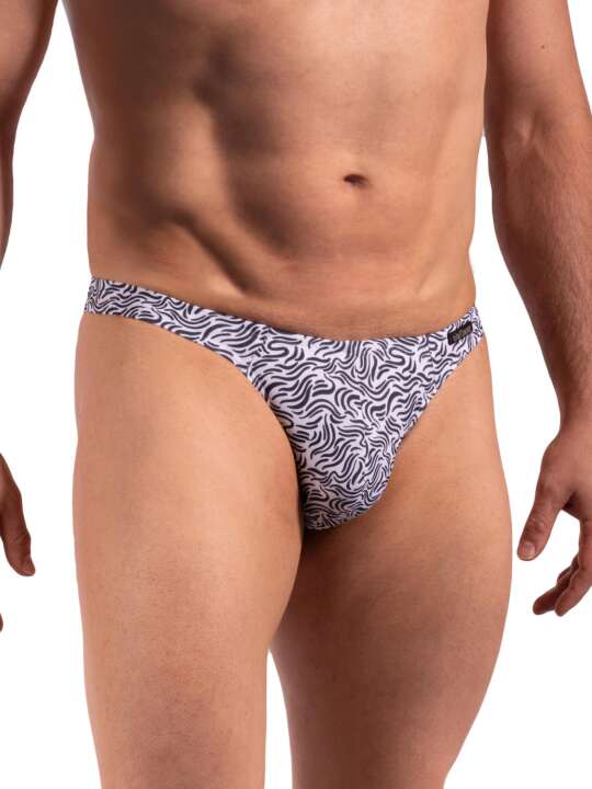 109142O Bathing Thong BLU2251 Olaf Benz Printed face