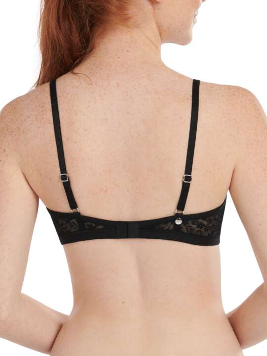 60498LI Soutien-gorge bralette triangle sans armatures Smooth Lisca Cheek Noir face