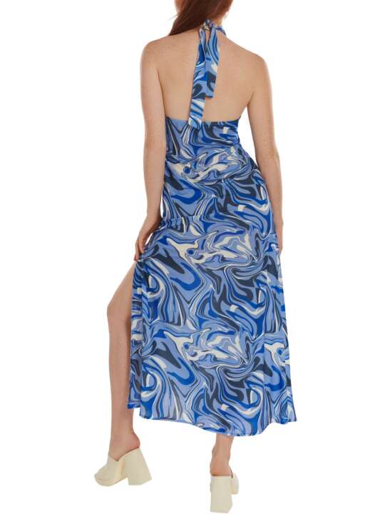 49536LI Summer long dress Palma Lisca Blue face