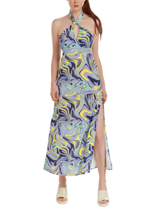 49536LI Summer long dress Palma Lisca Purple face