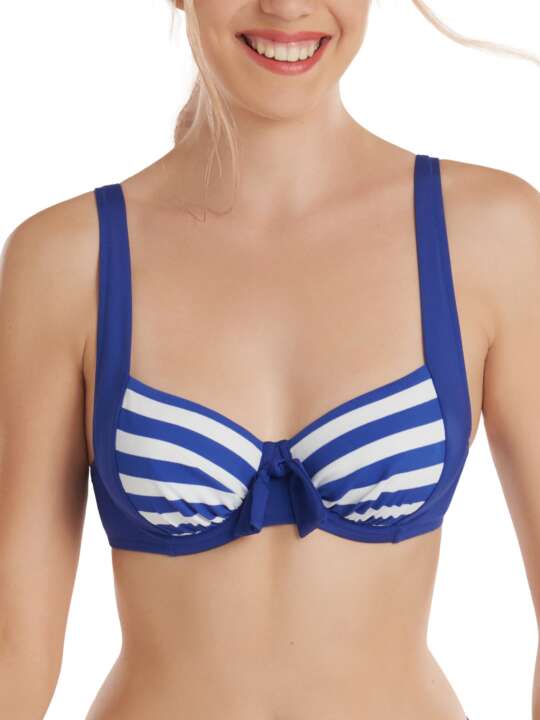 40701LI Haut maillot de bain armaturé Rhodes Lisca Bleu face