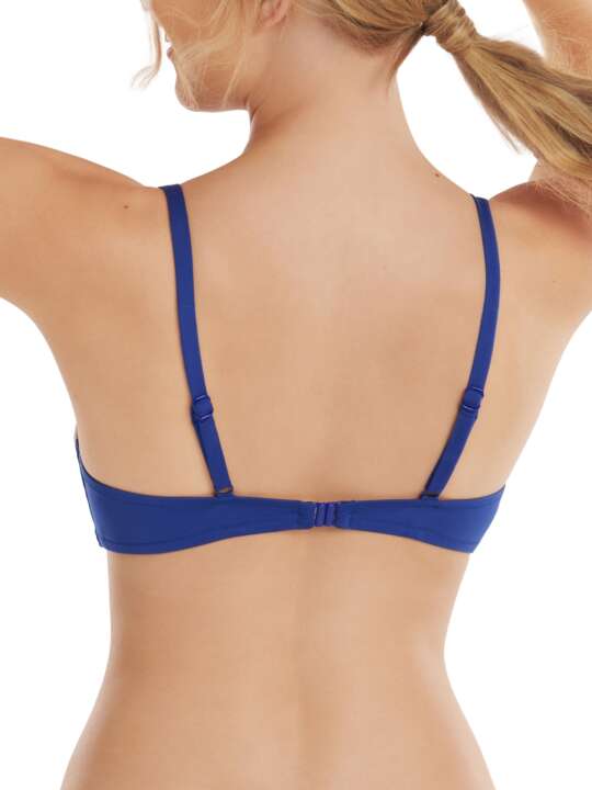 40704LI Haut maillot de bain préformé sans armatures Rhodes Lisca Bleu face