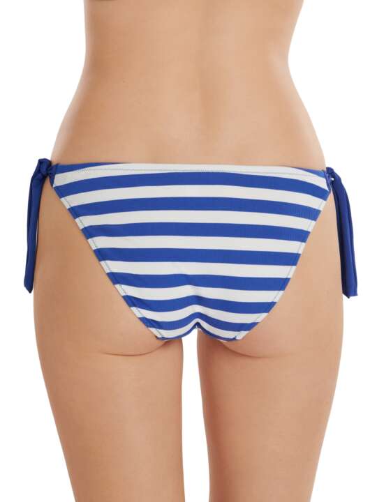 41620LI Bas maillot slip de bain à nouettes Rhodes Lisca Bleu face