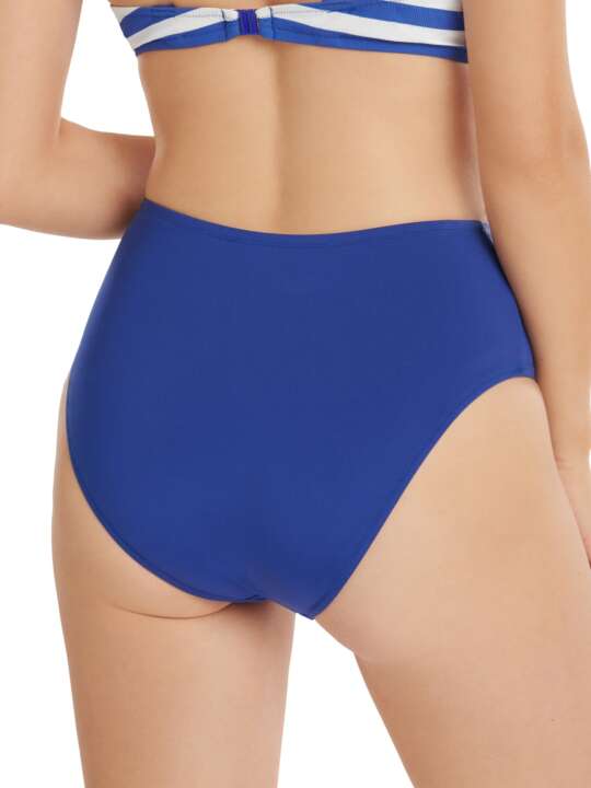 41621LI Bas maillot slip de bain taille haute Rhodes Lisca Bleu face