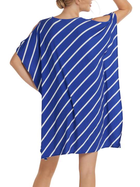 49523LI Caftan de plage Rhodes Lisca Bleu face