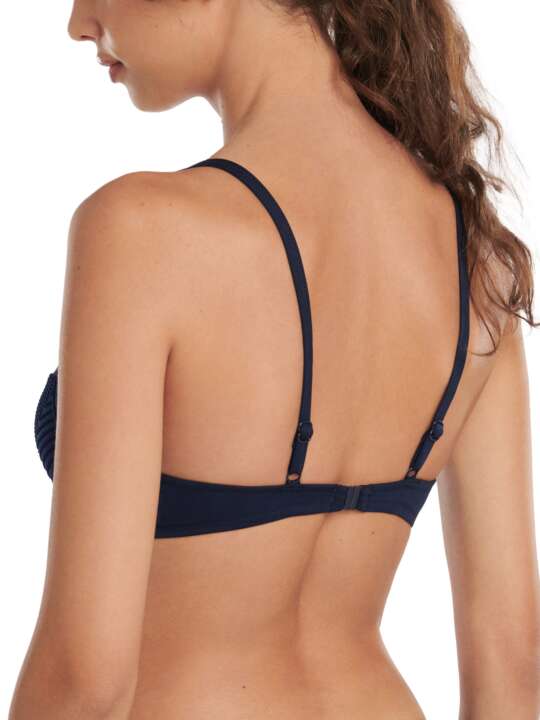 40695LI Haut maillot de bain préformé Santorini Lisca Bleu face