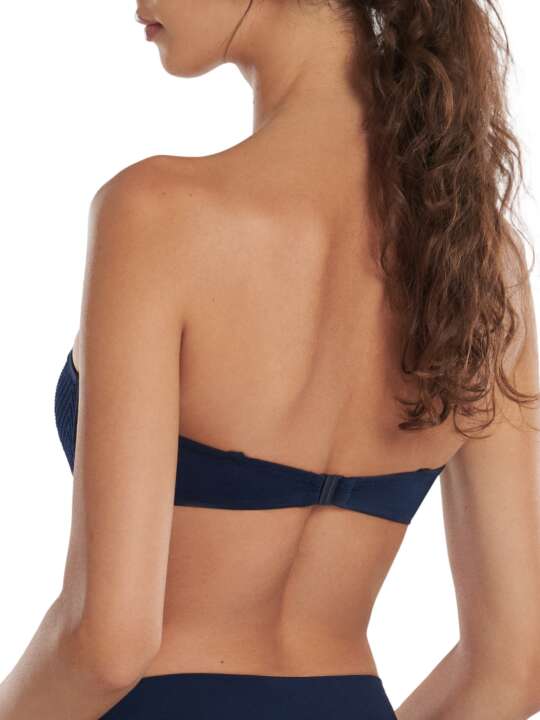 40697LI Haut maillot de bain bandeau multipositions Santorini Lisca Bleu face