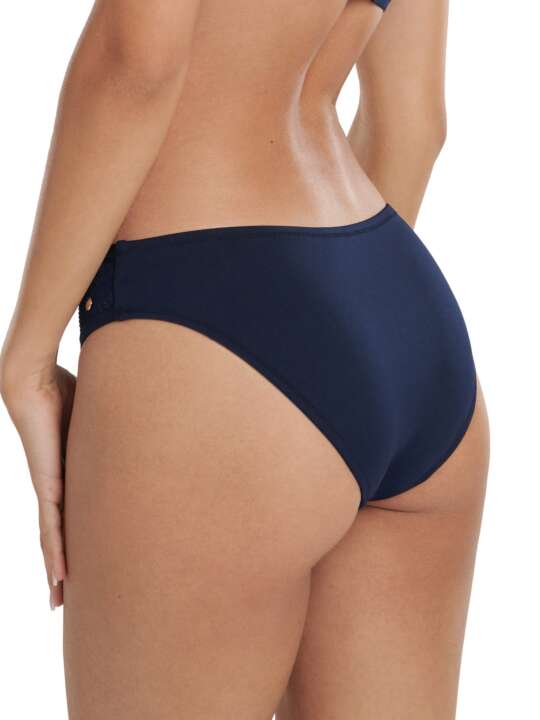 41611LI Bas maillot slip de bain à nouettes amovibles Santorini Lisca Bleu face