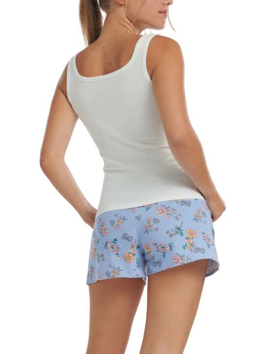 63456LI Pyjama short débardeur Posh Lisca Cheek Bleu face