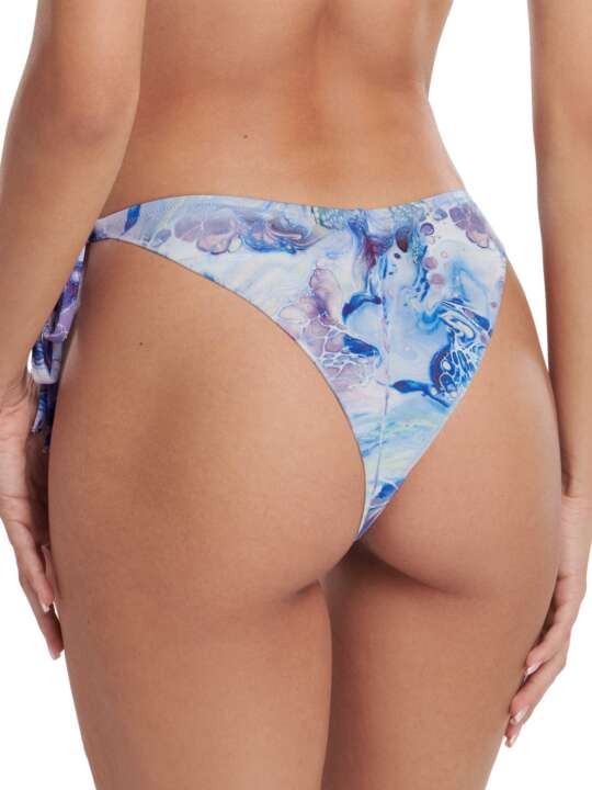 41583LI Bas maillot de bain brésilien taille basse à nouettes Indonesia Lisca Bleu face
