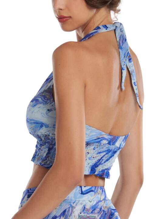 49512LI Indonesia summer halter top Lisca Blue face