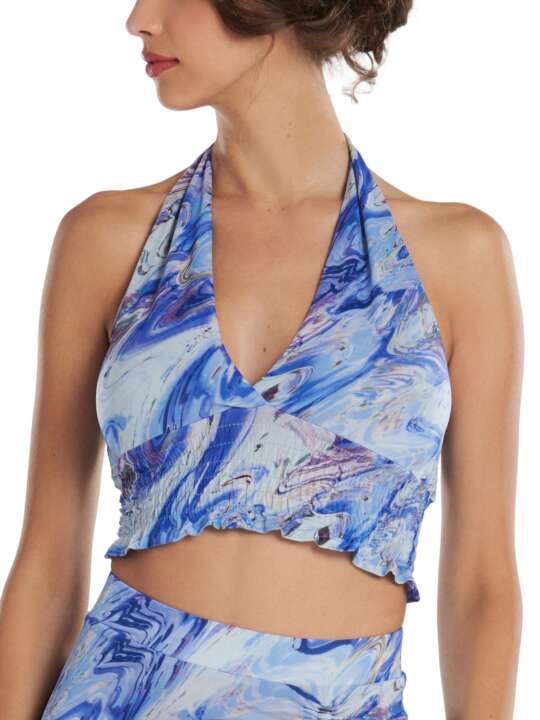 49512LI Indonesia summer halter top Lisca Blue face