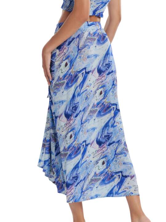 49513LI Indonesia summer long skirt Lisca Blue face