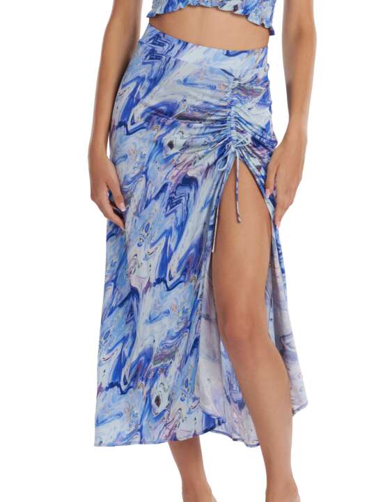 49513LI Indonesia summer long skirt Lisca Blue face