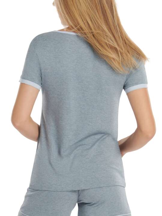 23380LI Haut pyjama t-shirt manches courtes Laura Lisca Gris face