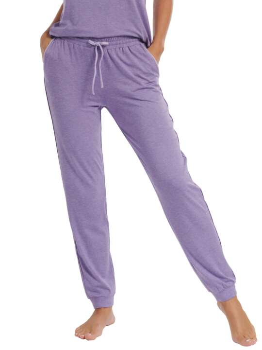 23381LI Bas pyjama pantalon Laura Lisca Violet face