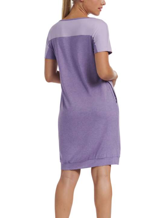 23383LI Chemise de nuit manches courtes Laura Lisca Violet face