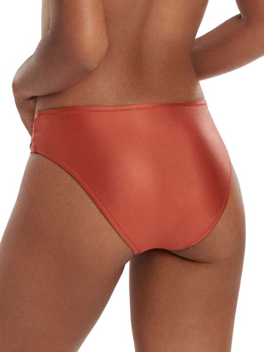 41589LI Bas maillot slip de bain taille haute Jordan Lisca Marron face