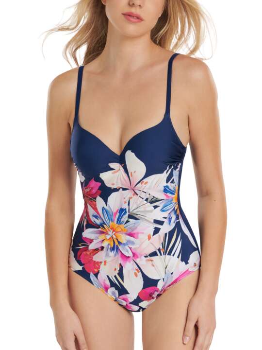 43516LI Maillot de bain une pièce préformé Tunis Lisca Bleu face