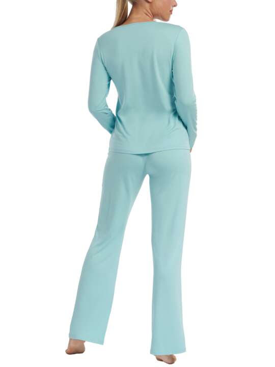 23377LI Pyjama tenue d'intérieur pantalon top manches longues Liv Lisca Bleu Ciel face
