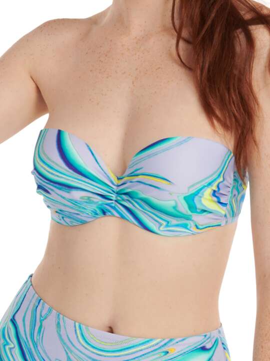 40643LI Haut maillot de bain bandeau balconnet Queensland Lisca Violet face