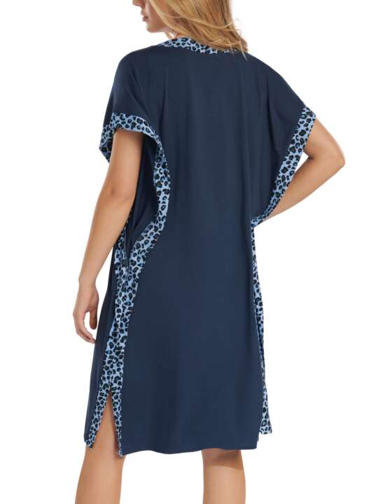 49532LI Caftan de plage mi-long Veracruz Lisca Bleu face