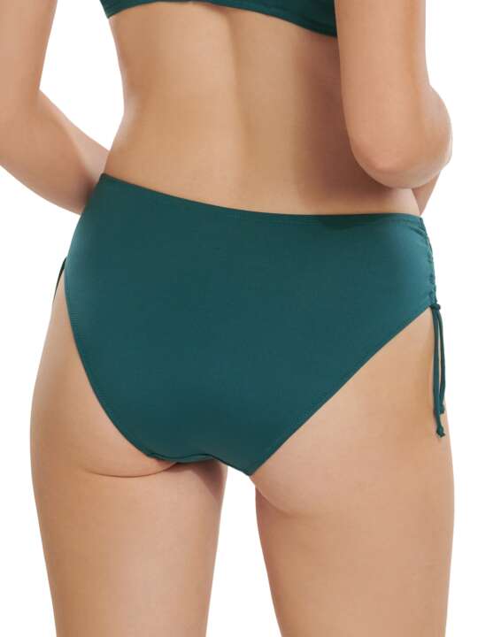 41574LI Bas maillot slip de bain taille haute côtés réglables Umbria Lisca Vert face