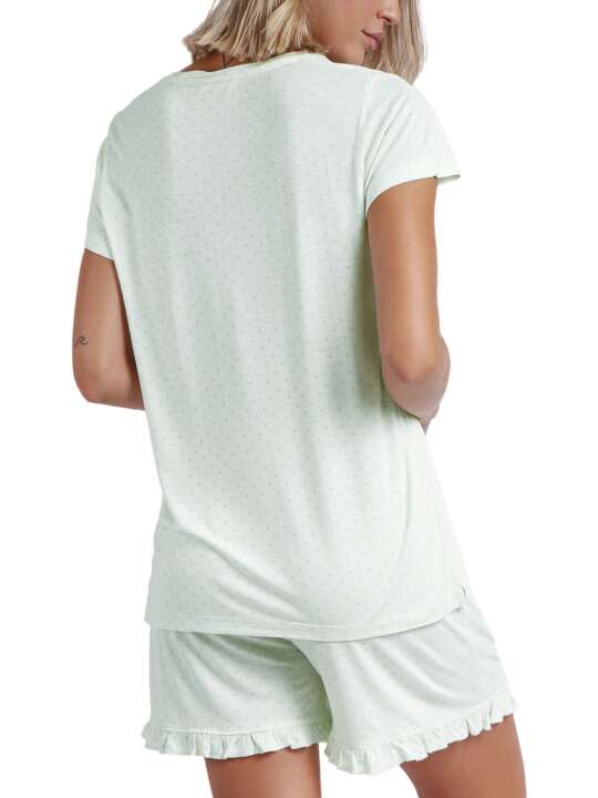 60186AD Pyjama shorts t-shirt Good Night Admas Green face