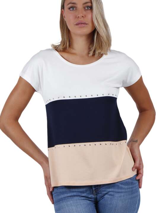 43480AD Short sleeve T-shirt Tricolor Admas Ivory face