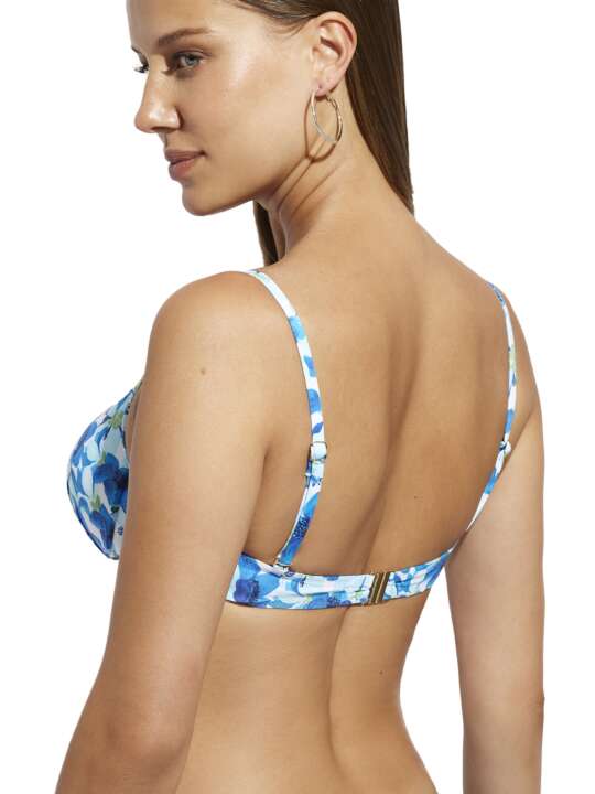 BH317SE Haut maillot de bain préformé multipositions Rosé Selmark Mare Bleu face