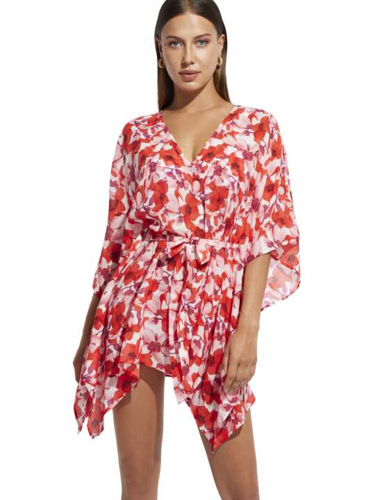 BH395SE Beach Dress Rosé Selmark Mare Red face